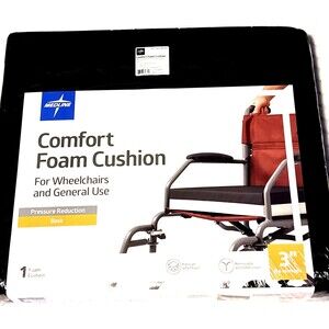 MEDLINE Comfort 3"Foam Cushion for Wheelchairs & General Use - 18" x 16"x 3” NIP